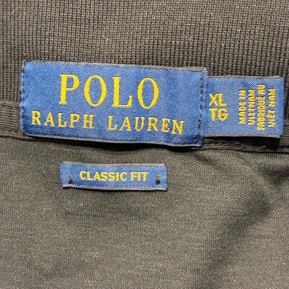 Polo Ralph Lauren Polo Shirt Mens XL Black Classic Fit Short Sleeve Preppy‎ Golf